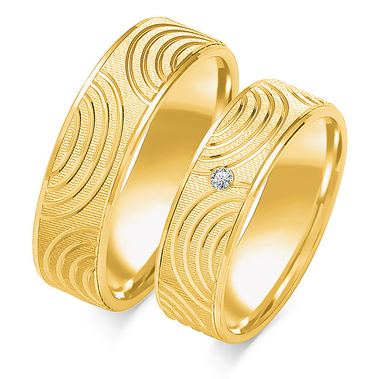 Merlina 6.00 mm + 6.00 mm - 0,022 ct. Diamanten