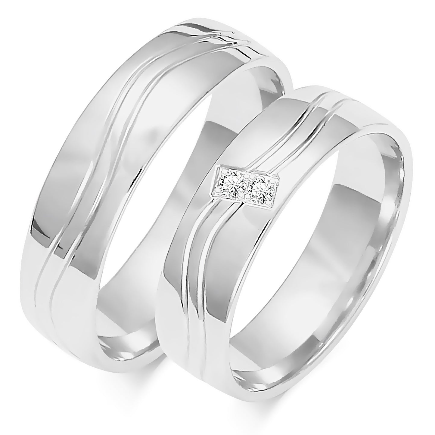 Orlinda Rose 5.00 mm + 5.00 mm - 0,028 ct. Diamanten