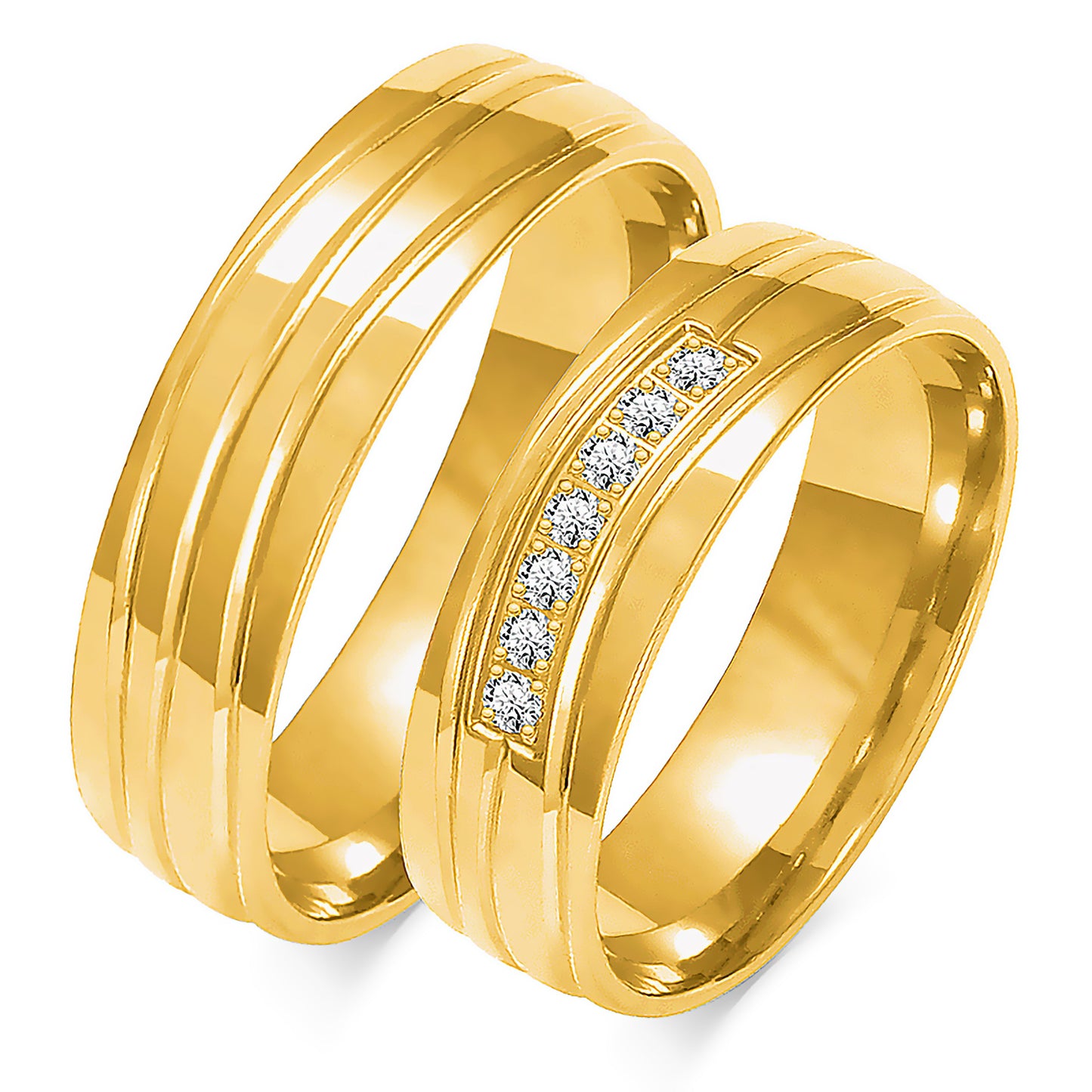 Palissia 6.00 mm + 6.00 mm - 0,098 ct. Diamanten