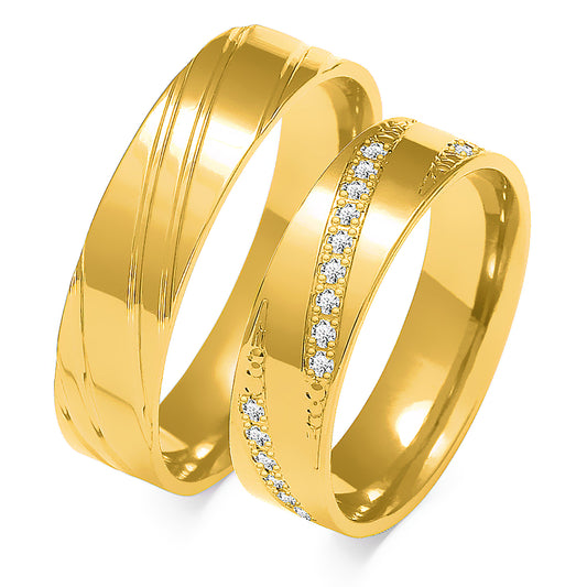 Tristelle 5.50 mm + 5.50 mm - 0,324 ct. Diamanten