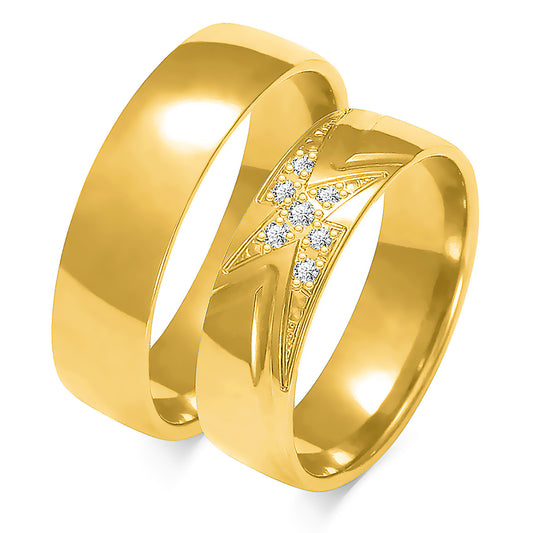 Viorelle Rose 5.50 mm + 5.50 mm - 0,068 ct. Diamanten