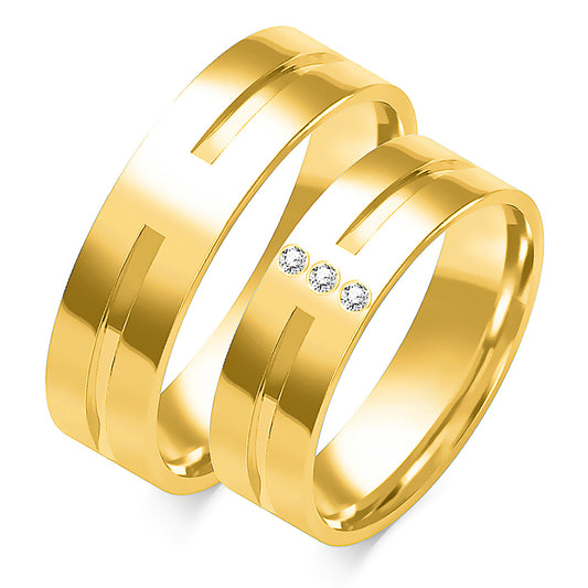 Zianelle 5.50 mm + 5.50 mm - 0,027 ct. Diamanten