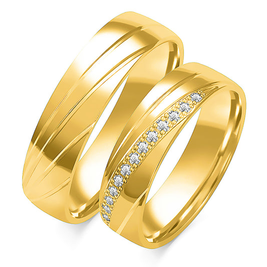 Amelienne 5.50 mm + 5.50 mm - 0,117 ct. Diamanten