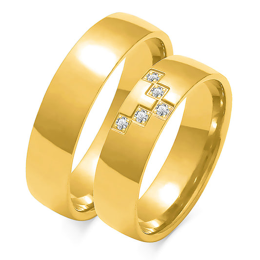 Angelia 5.50 mm + 5.50 mm - 0,07 ct. Diamanten