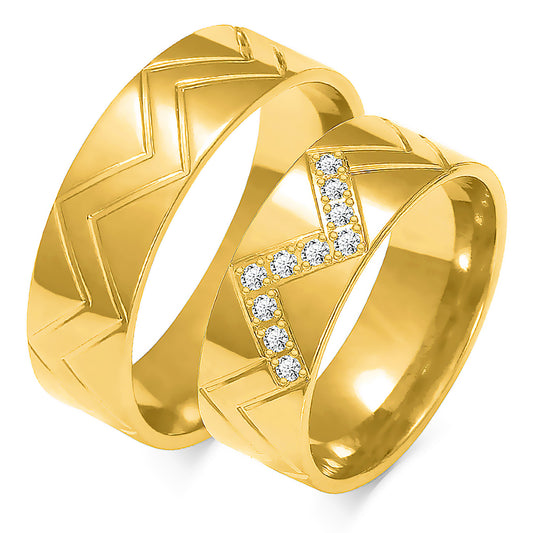 Elenora 7.00 mm + 7.00 mm - 0,14 ct. Diamanten