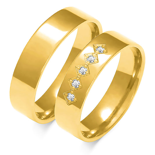 Elisiana 5.00 mm + 5.00 mm - 0,07 ct. Diamanten