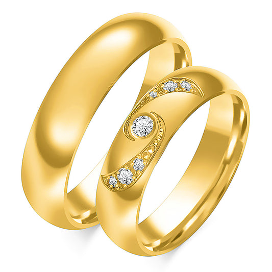 Elorina 5.50 mm + 5.50 mm - 0,145 ct. Diamanten