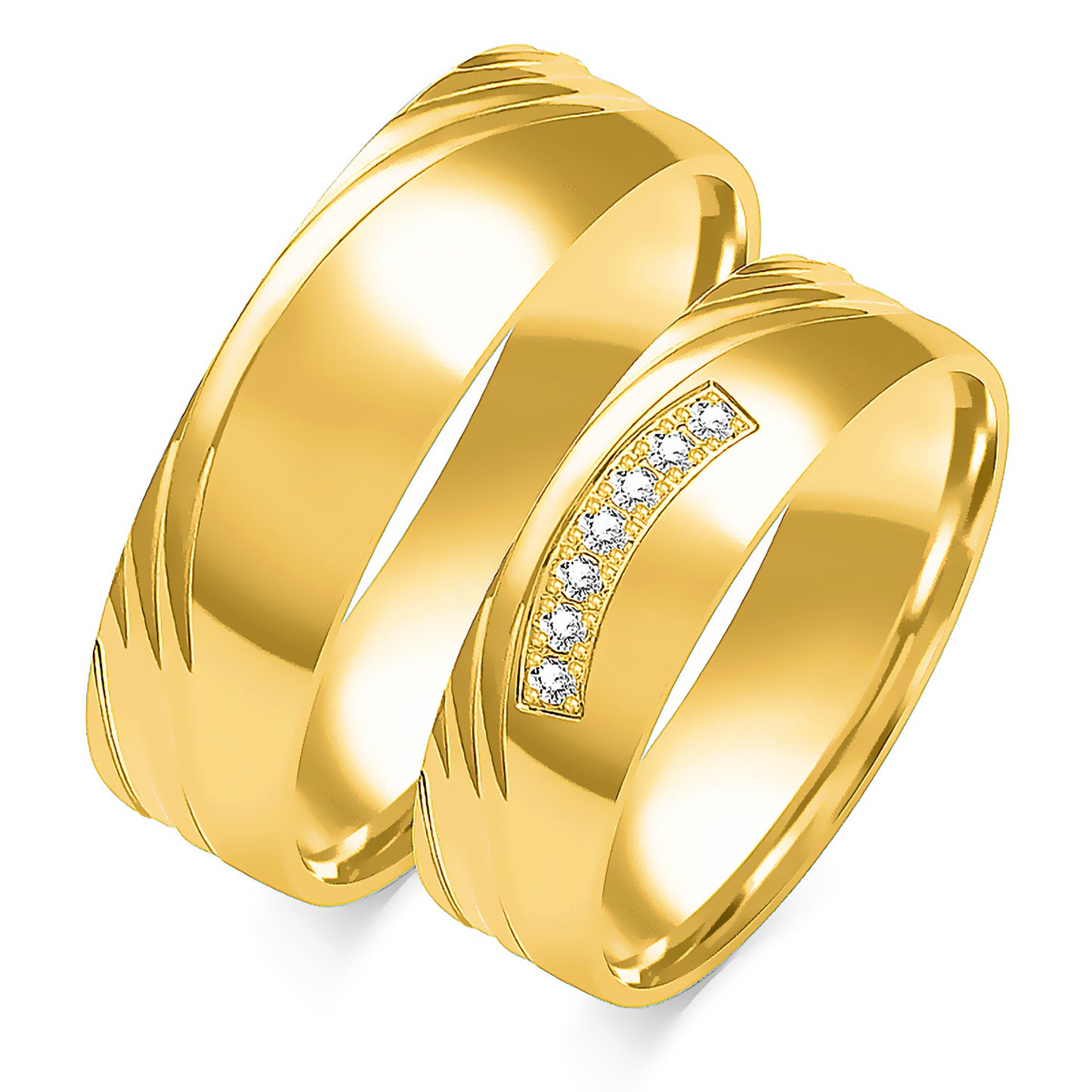 Katalina 5.50 mm + 5.50 mm - 0,063 ct. Diamanten