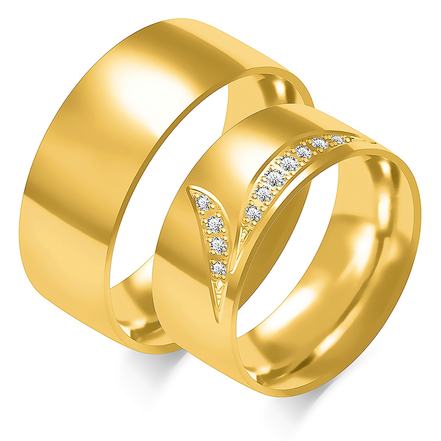 Naelora 7.00 mm + 7.00 mm - 0,114 ct. Diamanten