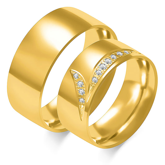 Naelora 7.00 mm + 7.00 mm - 0,114 ct. Diamanten