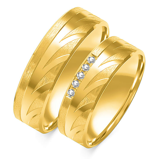 Orliana 6.00 mm + 6.00 mm - 0,045 ct. Diamanten