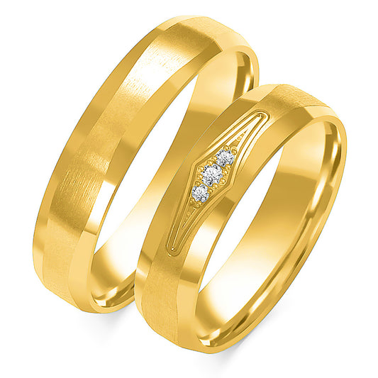 Rosalune 5.00 mm + 5.00 mm - 0,032 ct. Diamanten