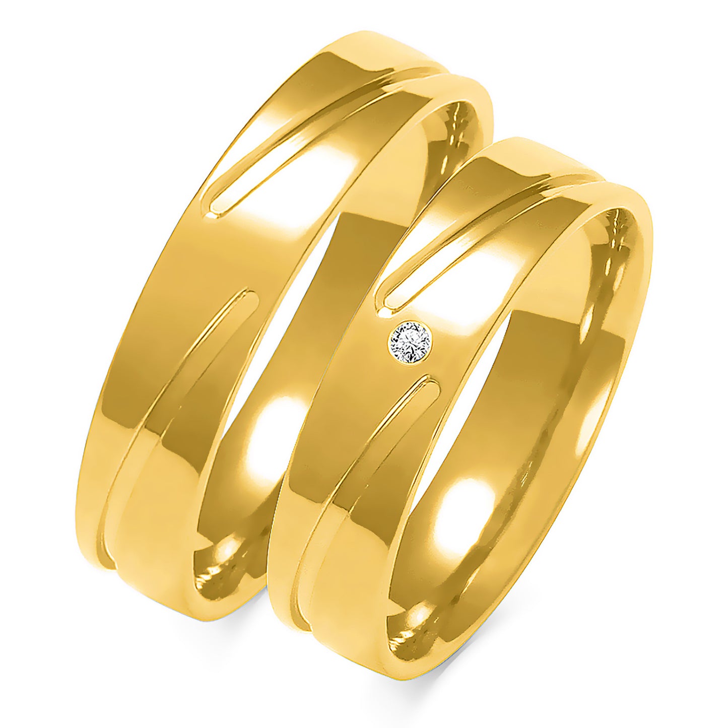 Sabrielle 5.00 mm + 5.00 mm - 0,014 ct. Diamanten