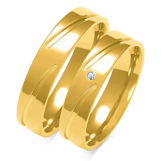 Sabrielle 5.00 mm + 5.00 mm - 0,014 ct. Diamanten