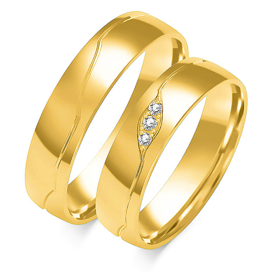 Selindra 5.00 mm + 5.00 mm - 0,032 ct. Diamanten