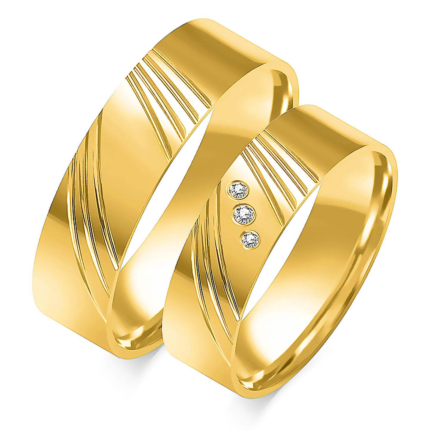 Solandra 6.00 mm + 6.00 mm - 0,032 ct. Diamanten