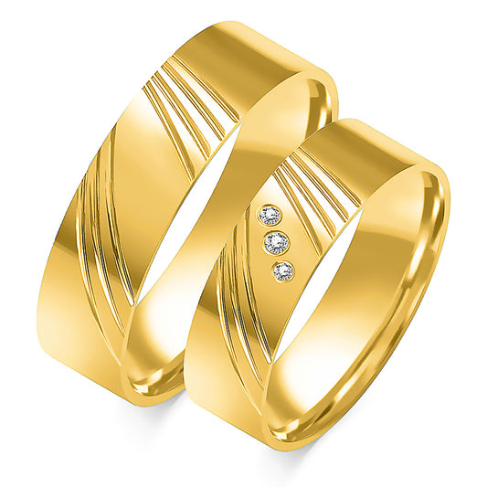 Solandra 6.00 mm + 6.00 mm - 0,032 ct. Diamanten