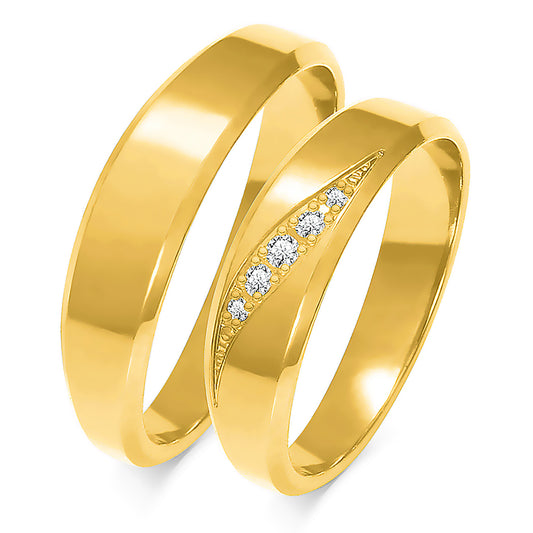 Tiadora 6.00 mm + 6.00 mm - 0,068 ct. Diamanten