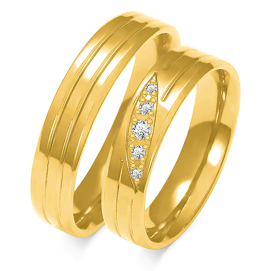 Valiselle 5.00 mm + 5.00 mm - 0,095 ct. Diamanten