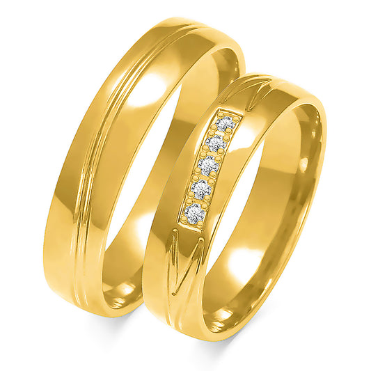 Calisera 5.00 mm + 5.00 mm - 0,07 ct. Diamanten