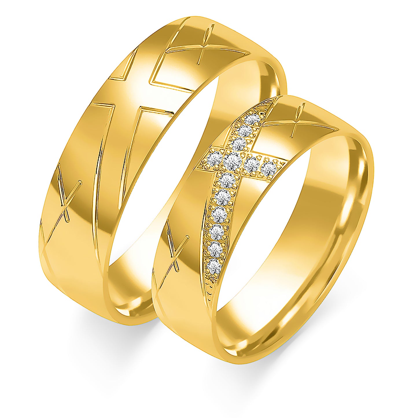 Rosavine 6.00 mm + 6.00 mm - 0,122 ct. Diamanten