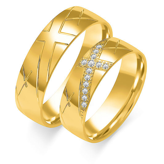 Rosavine 6.00 mm + 6.00 mm - 0,122 ct. Diamanten