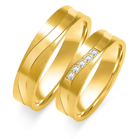 Alivara 5.00 mm + 5.00 mm - 0,07 ct. Diamanten