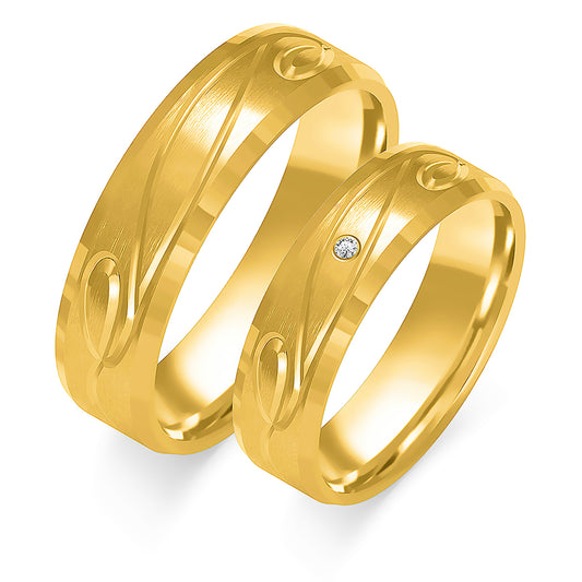 Davinara 5.50 mm + 5.50 mm - 0,018 ct. Diamanten