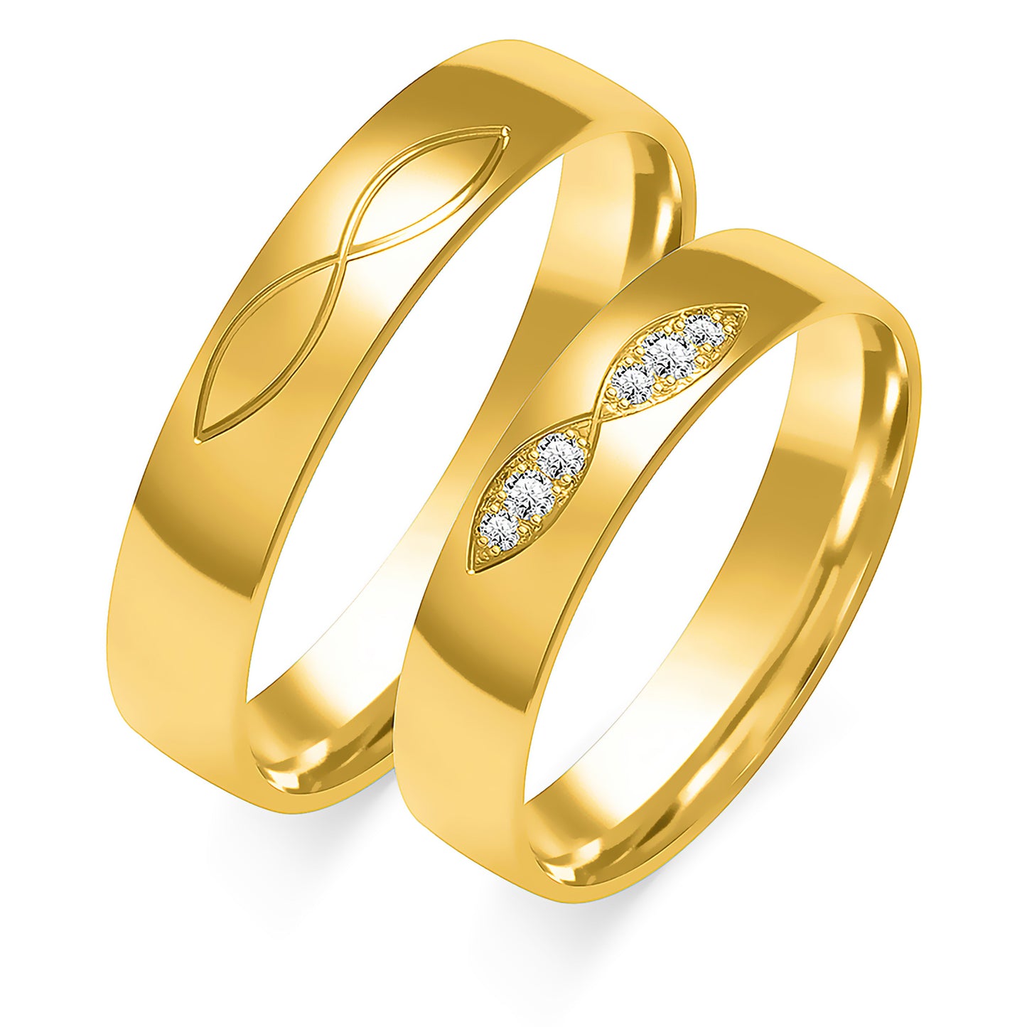 Ilveria 4.50 mm + 4.50 mm - 0,064 ct. Diamanten