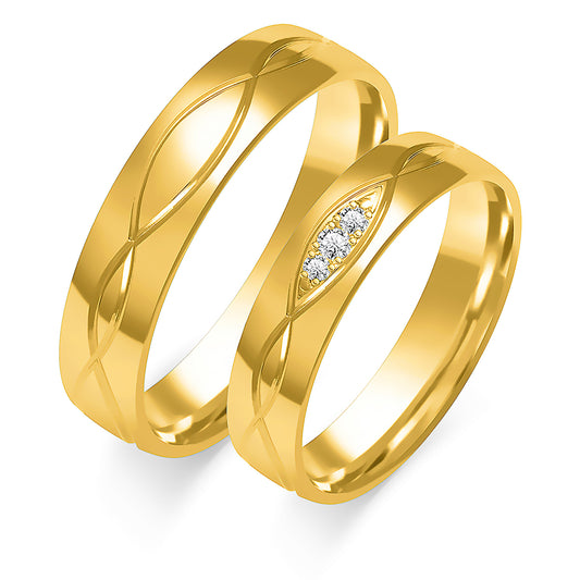 Jasmina Rose 5.00 mm + 5.00 mm - 0,032 ct. Diamanten