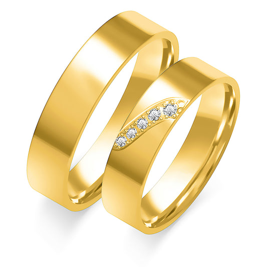 Mirelissa 5.00 mm + 5.00 mm - 0,06 ct. Diamanten
