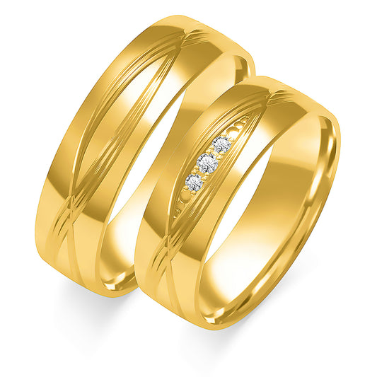 Wesloria 6.00 mm + 6.00 mm - 0,032 ct. Diamanten