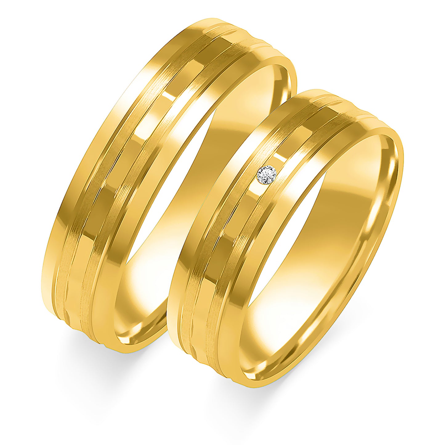 Xelina 5.50 mm + 5.50 mm - 0,009 ct. Diamanten