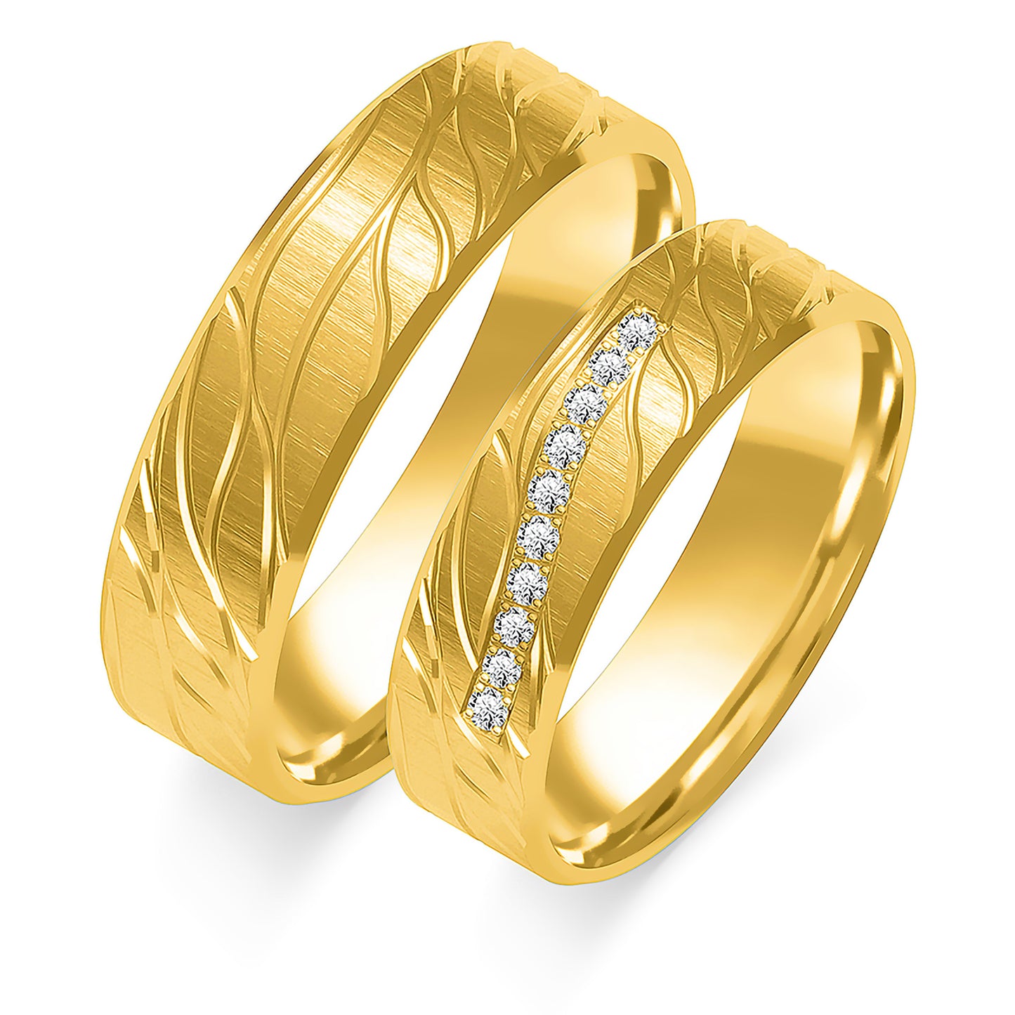 Selvienne 6.00 mm + 6.00 mm - 0,09 ct. Diamanten