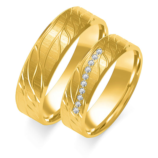 Selvienne 6.00 mm + 6.00 mm - 0,09 ct. Diamanten