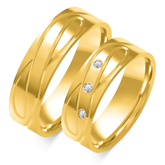 Fiorabella 6.00 mm + 6.00 mm - 0,066 ct. Diamanten
