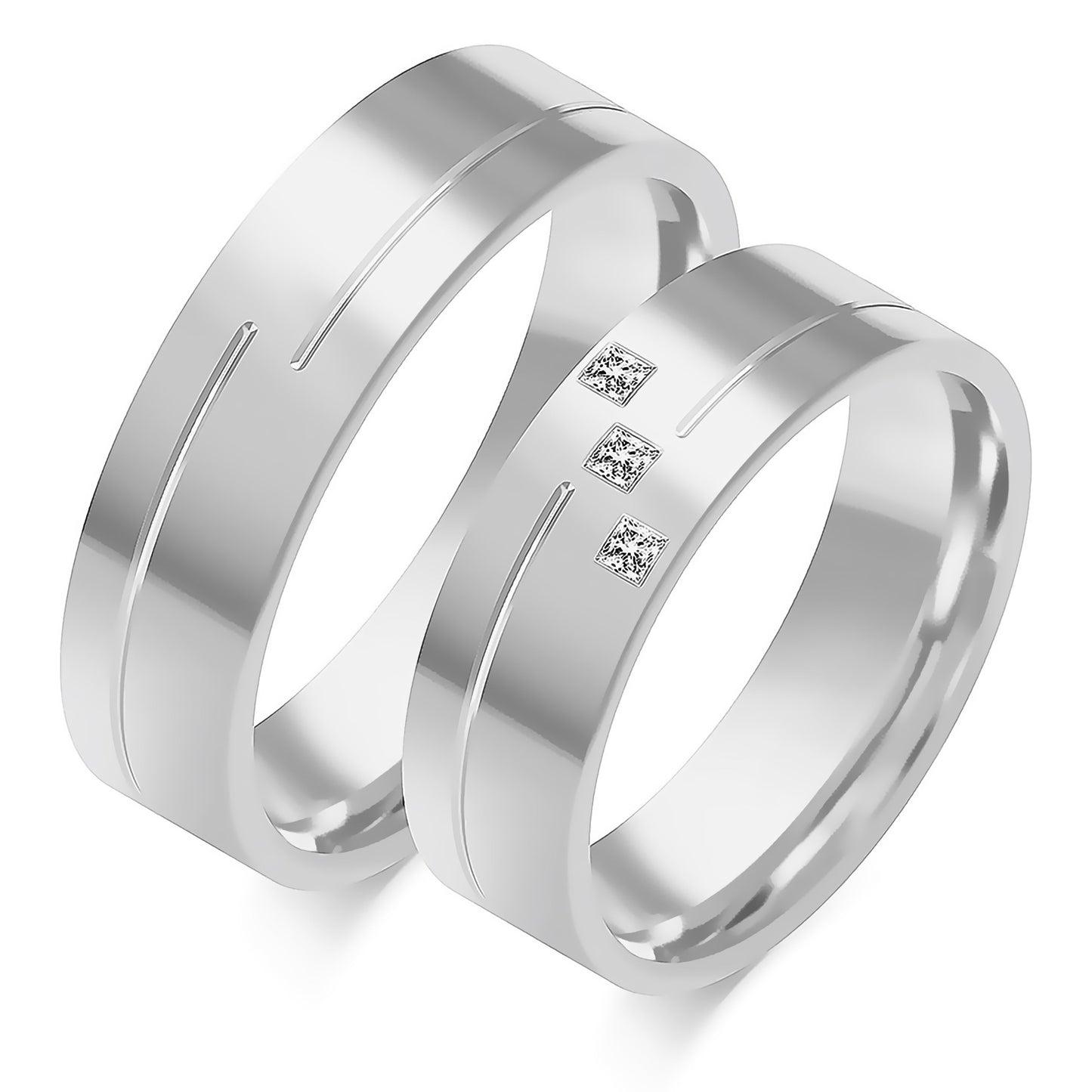 Ulveria 6.00 mm + 6.00 mm - 0,06 ct. Diamanten