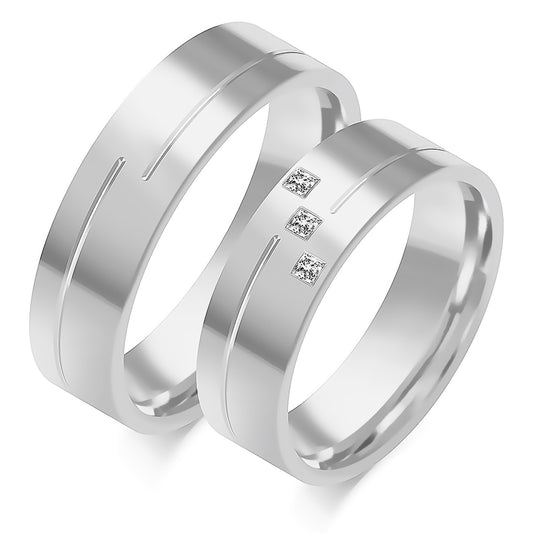 Ulveria 6.00 mm + 6.00 mm - 0,06 ct. Diamanten