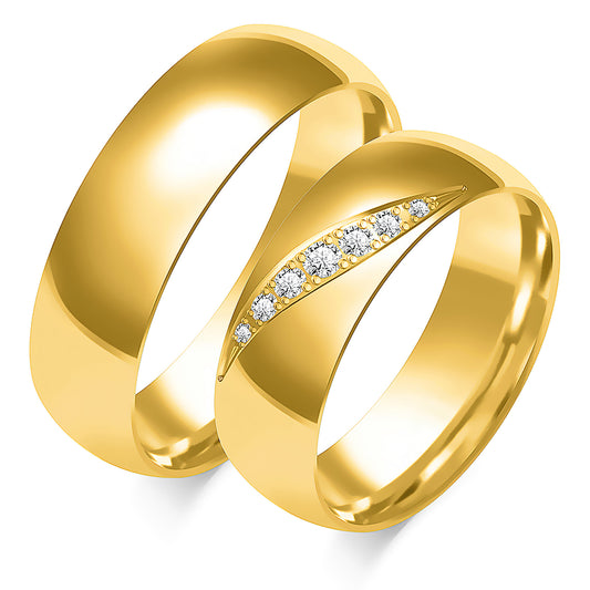 Xeloria 6.50 mm + 6.50 mm - 0,123 ct. Diamanten