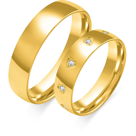 Doralisse 5.00 mm + 5.00 mm - 0,09 ct. Diamanten