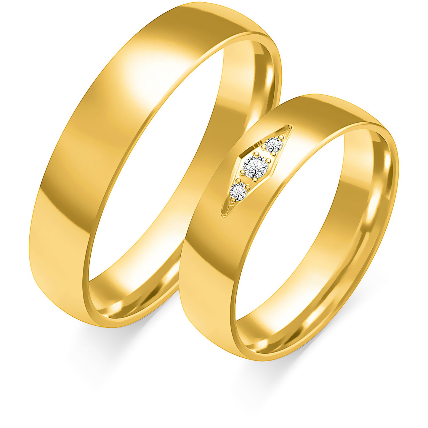 Isalisse 5.00 mm + 5.00 mm - 0,04 ct. Diamanten