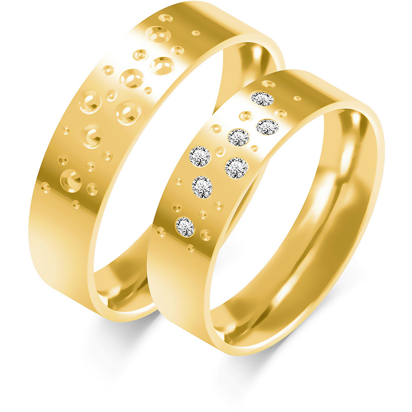 Giselina 5.50 mm + 5.50 mm - 0,068 ct. Diamanten