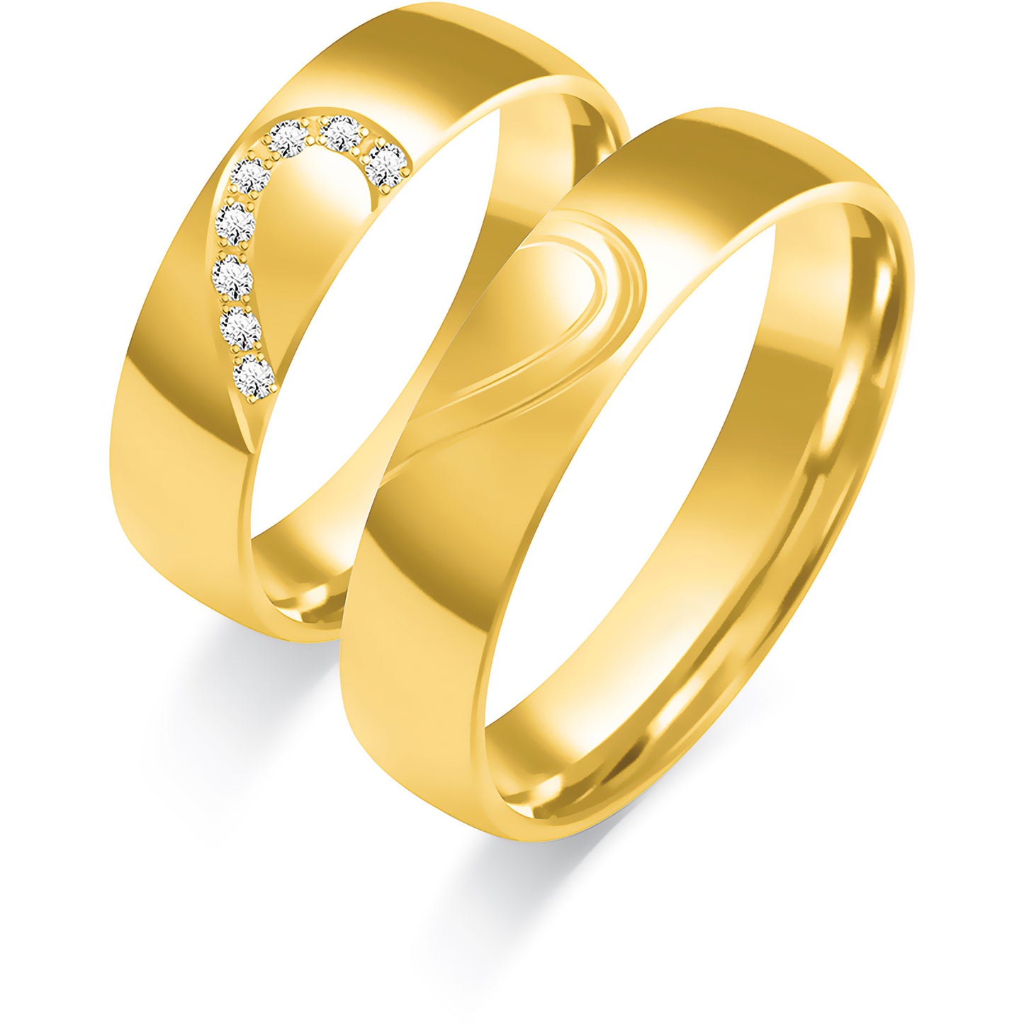 Karavelle 5.00 mm + 5.00 mm - 0,072 ct. Diamanten