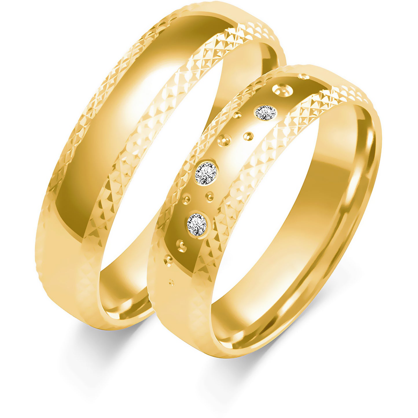 Novalisse 5.00 mm + 5.00 mm - 0,037 ct. Diamanten