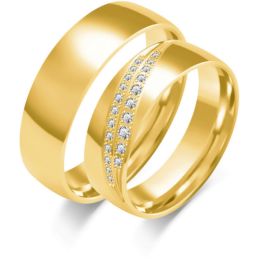 Xanvienne 6.00 mm + 6.00 mm - 0,18 ct. Diamanten