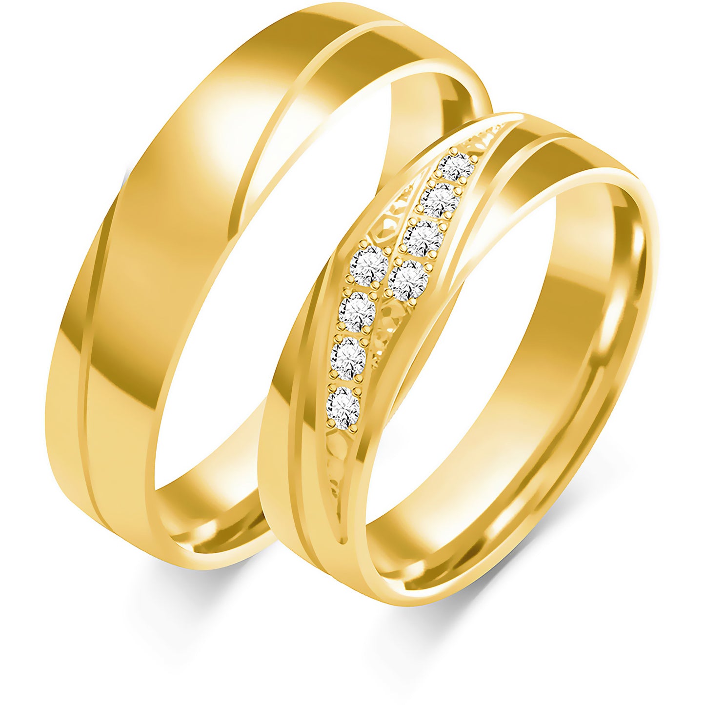 Yasellia 5.00 mm + 5.00 mm - 0,112 ct. Diamanten