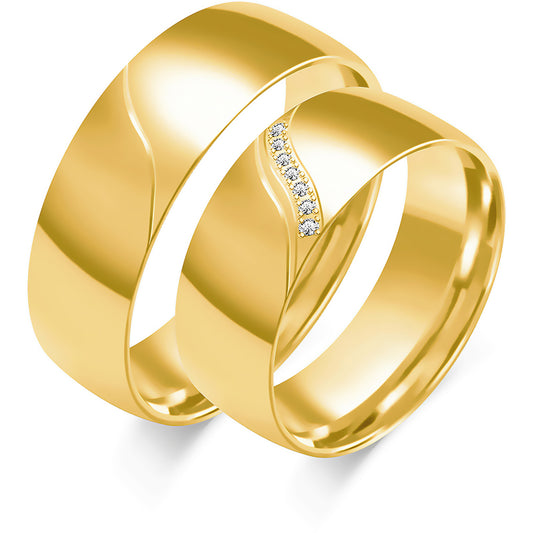 Elisaria 7.00 mm + 7.00 mm - 0,07 ct. Diamanten