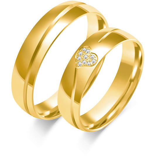 Uvanielle 5.00 mm + 5.00 mm - 0,1 ct. Diamanten