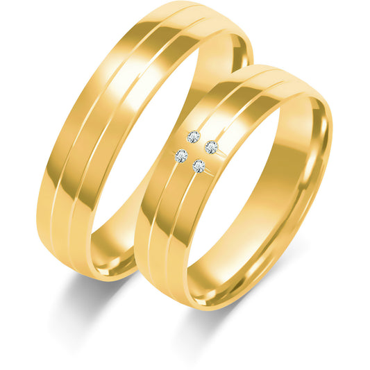 Divianne 5.00 mm + 5.00 mm - 0,02 ct. Diamanten