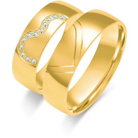 Seraphara 6.00 mm + 6.00 mm - 0,06 ct. Diamanten